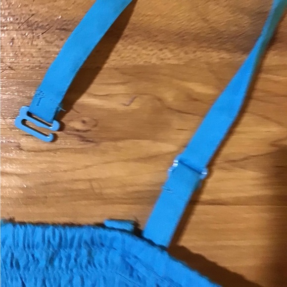 ππ ON SALE NWOT Blue Convertible Spaghetti Strap Smocked Dress - Picture 6 of 13